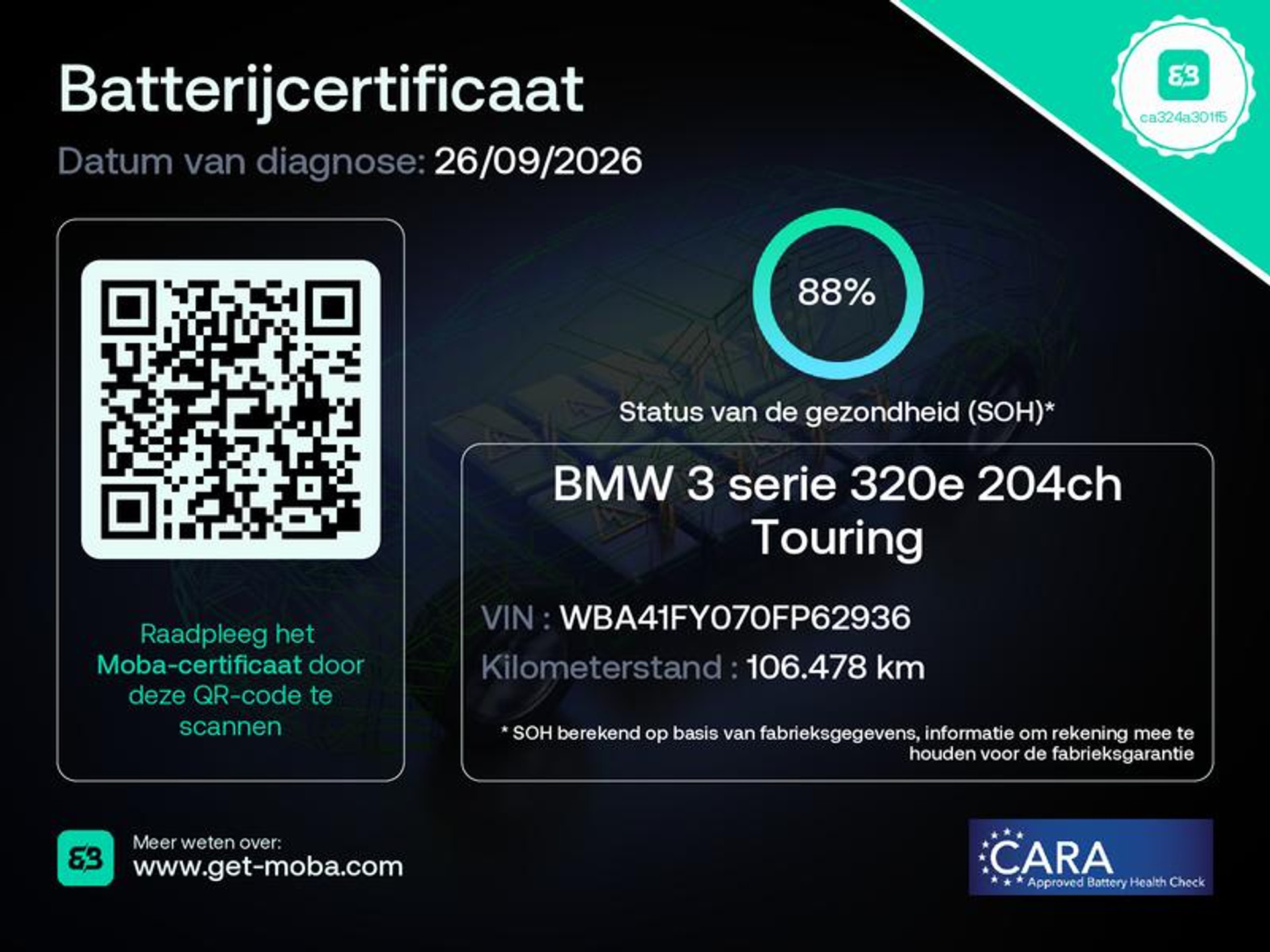BMW 3 Serie Touring 320e KTK80D
